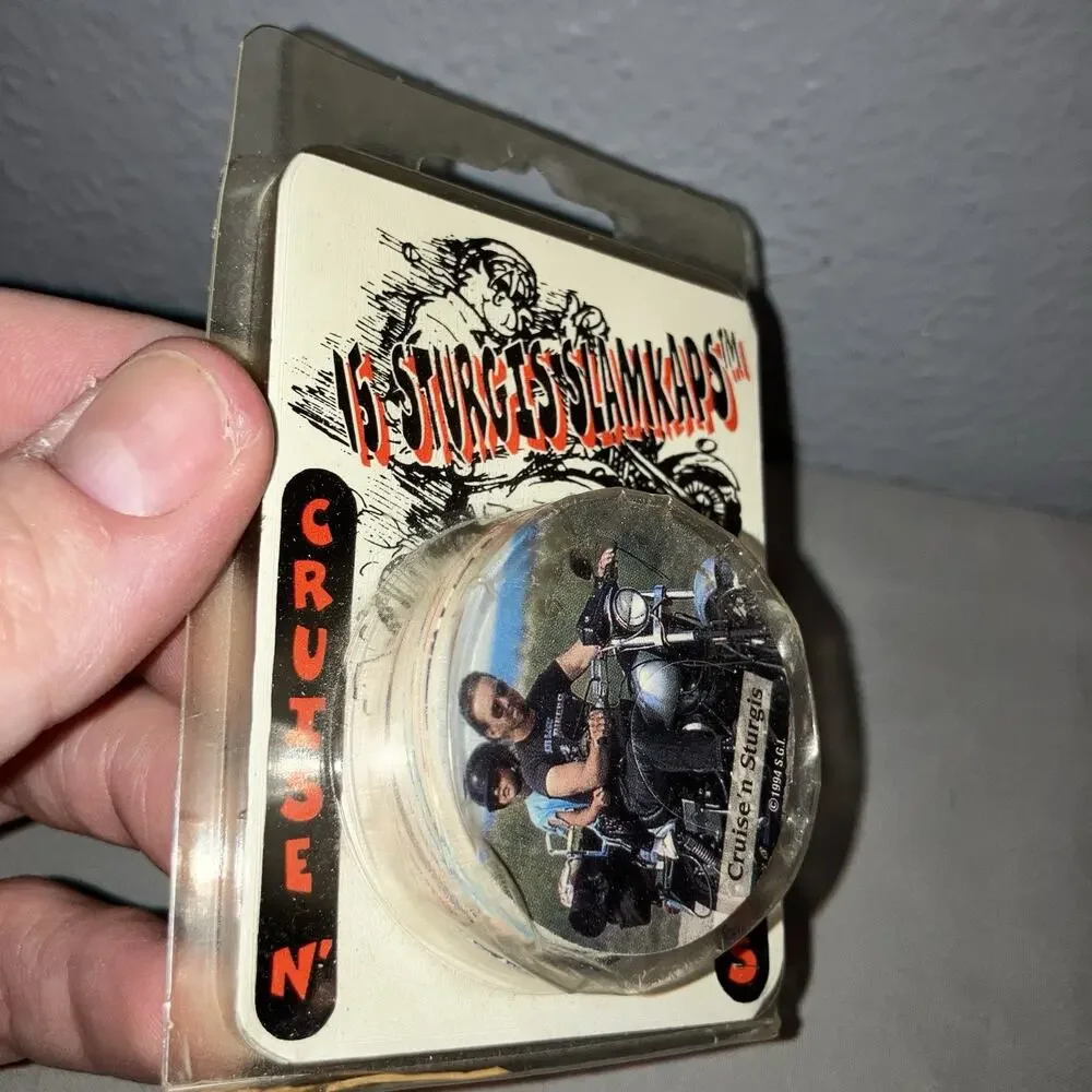 Collectible New Sturgis Motorcycle Rally 1994 Vintage Slam Caps Pogs Slammers